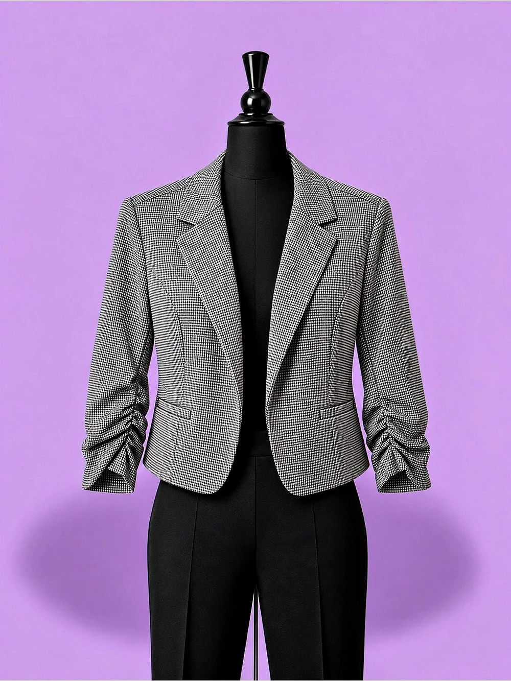 Candies Ruched Sleeve Work Blazer